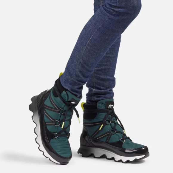 Sorel Shoes - Sorel Kinetic Sport Dark Seas Black Teal Winter Outdoor Boots